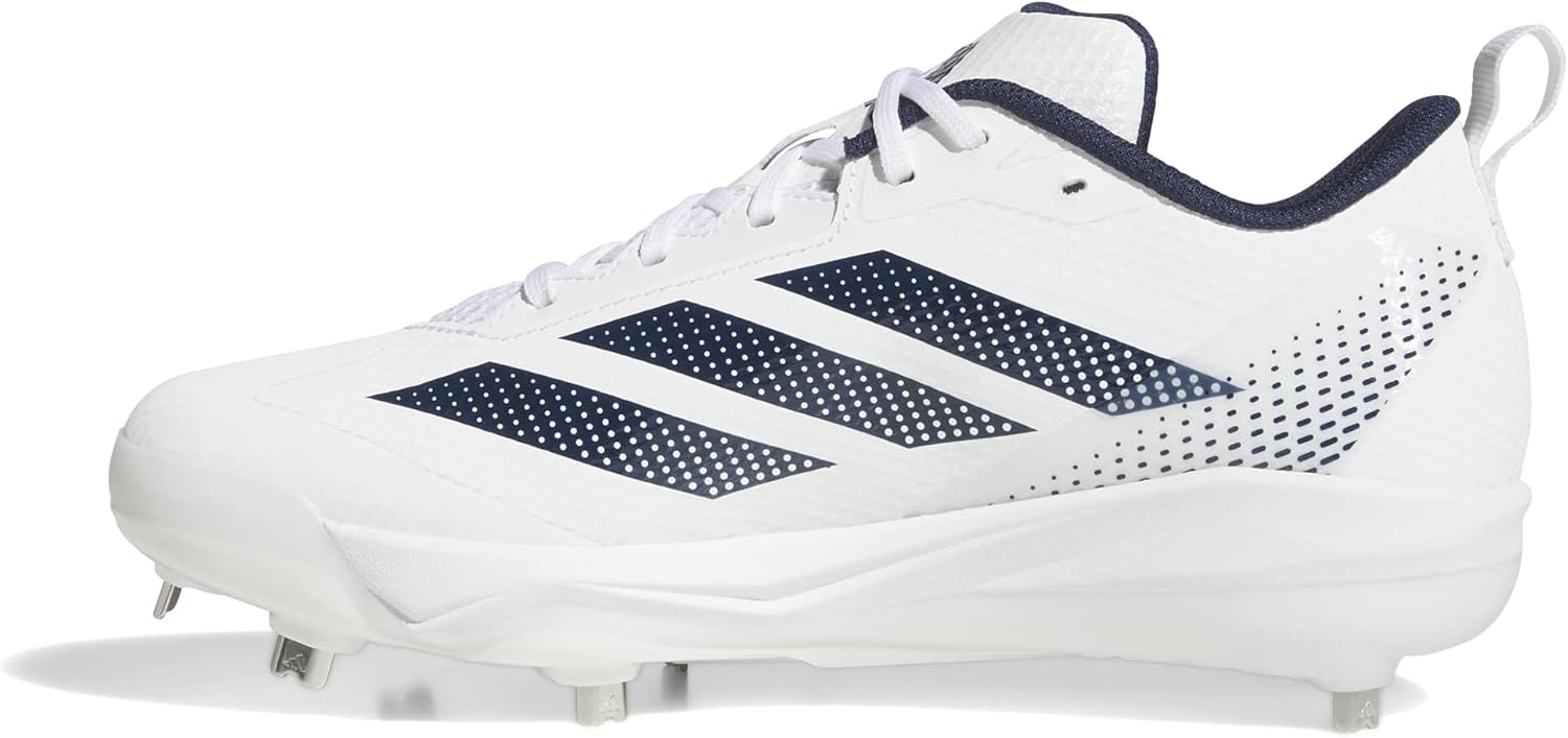 adidas women's softball cleats on a softball field