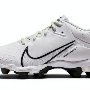 Nike Women's Baseball Softball Shoes White Black Gray-0