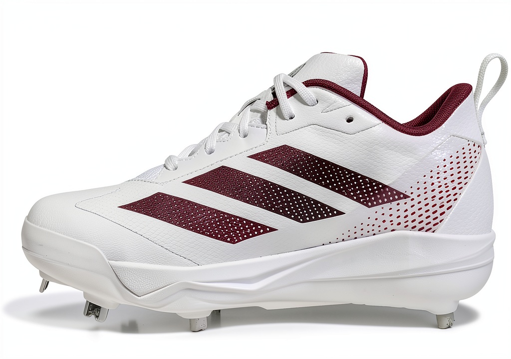 adidas women's softball cleats on a softball field