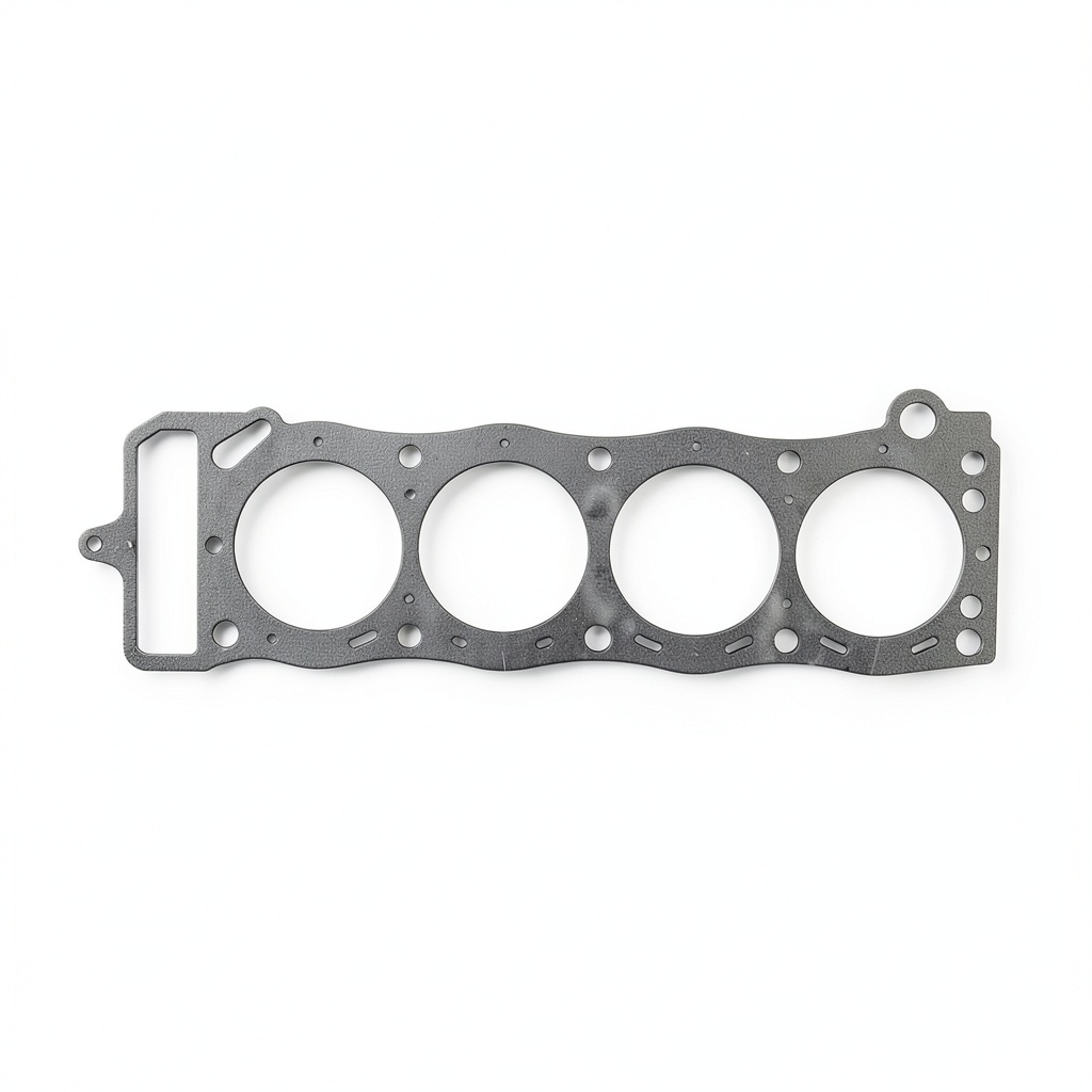 Installing Toyota Head Spacer Shim DNJ Engine Components on a wooden garage bench
