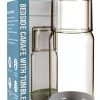 Wikapy Bedside Water Carafe – 18oz Glass with Silicone Coaster-0