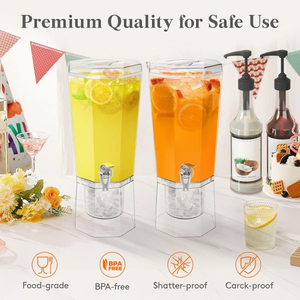 Lifewit 1 Gallon Christmas Drink Dispenser Plastic Pitcher with Spigot-2