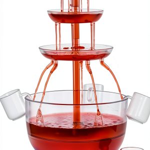 Kusini Drink Fountain 3‑Tier 1.5 Gal LED Base with 4‑oz Reusable Cups-0