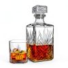 Bormioli Rocco Selecta Collection Whiskey Decanter – Sophisticated 33.75oz Diamond Decanter With Starburst Detailing – For Whiskey, Bourbon, Scotch & Liquor-2