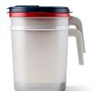 Oval Pitcher 2-Pack VOXRO - 1 Gallon Flip-Top Lid, Blue Red-5