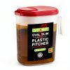 Oval Pitcher 2-Pack VOXRO - 1 Gallon Flip-Top Lid, Blue Red-1