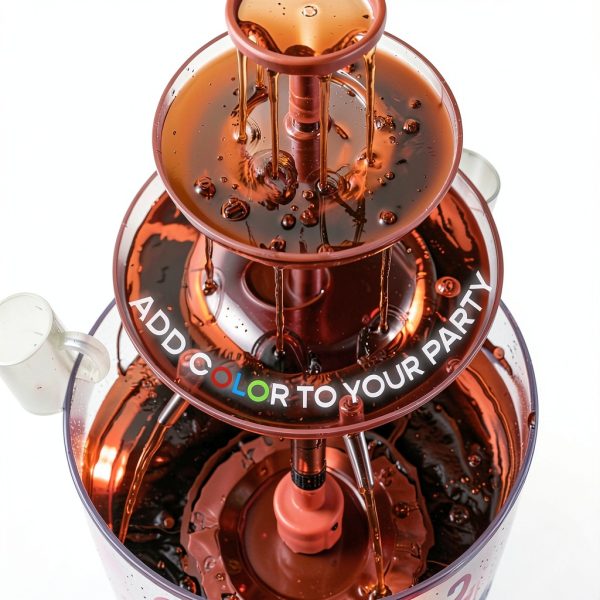 Kusini Drink Fountain 3‑Tier 1.5 Gal LED Base with 4‑oz Reusable Cups-4