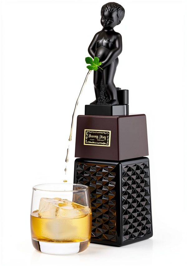 True Bonny Boy Liquor Dispenser Glass 16oz Black Drink Dispenser-0