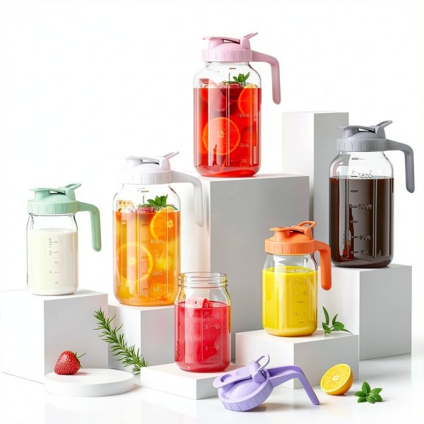 Breast Milk Pitcher Jug 32oz Mason Jar JunVpic Airtight Pour Spout-5